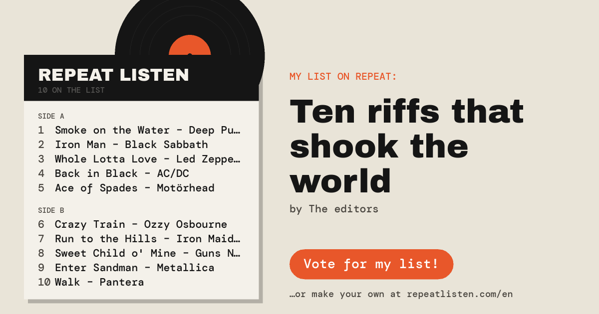 Share image for Ten riffs that shook the world